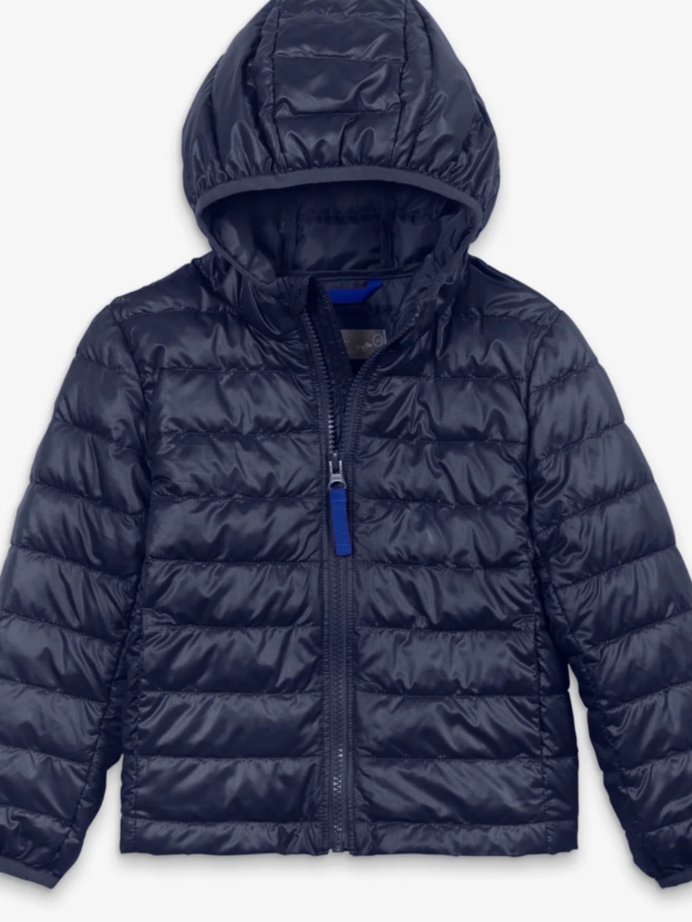 Primary Navy Lightweight Hooded Puffer Jacket Size 6-7 Yeara
